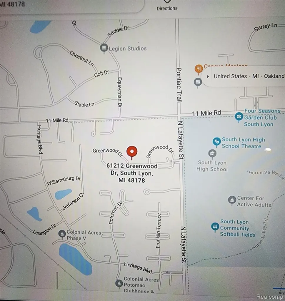 61212 Greenwood Drive South Lyon City MI 48178