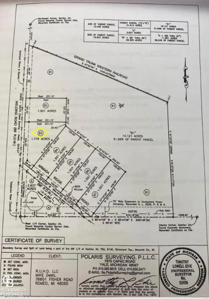 0 Welding/armada Ridge Road Richmond Township MI 48062