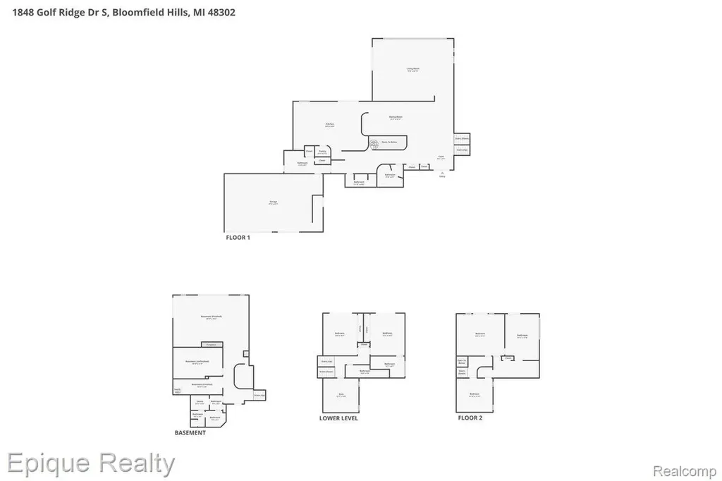 1848 Golf Ridge Drive S Bloomfield Hills City MI 48302