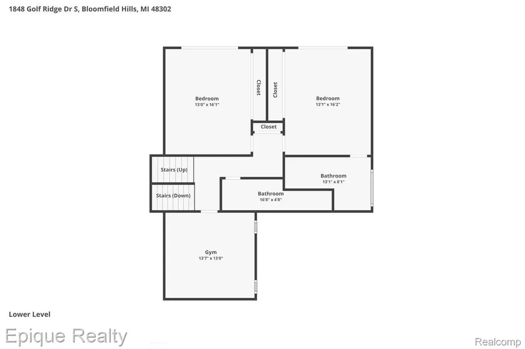 1848 Golf Ridge Drive S Bloomfield Hills City MI 48302
