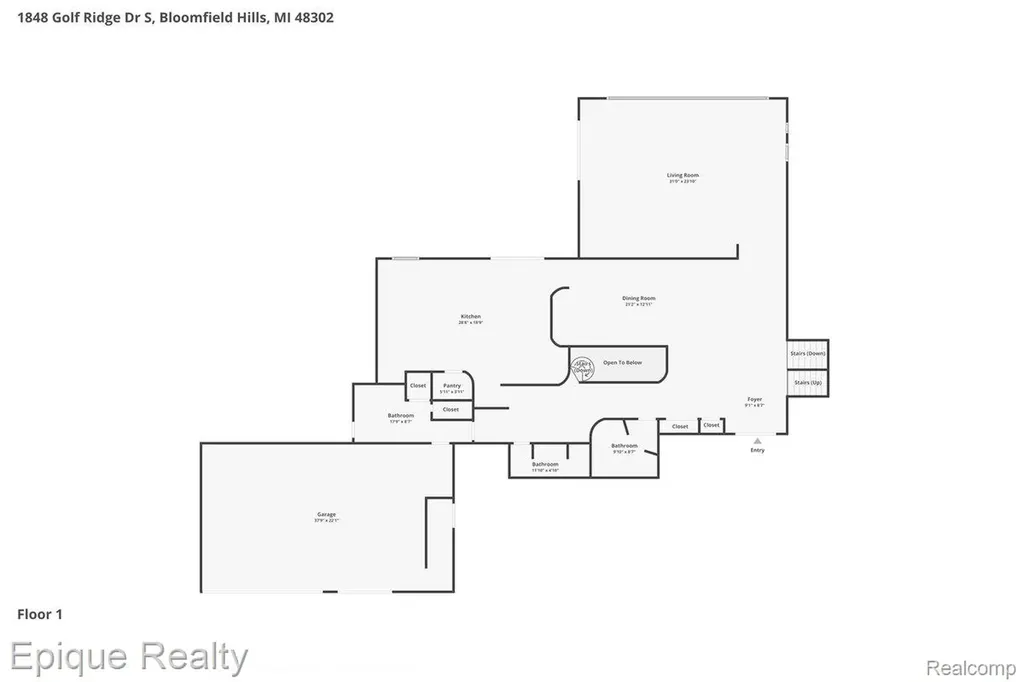 1848 Golf Ridge Drive S Bloomfield Hills City MI 48302