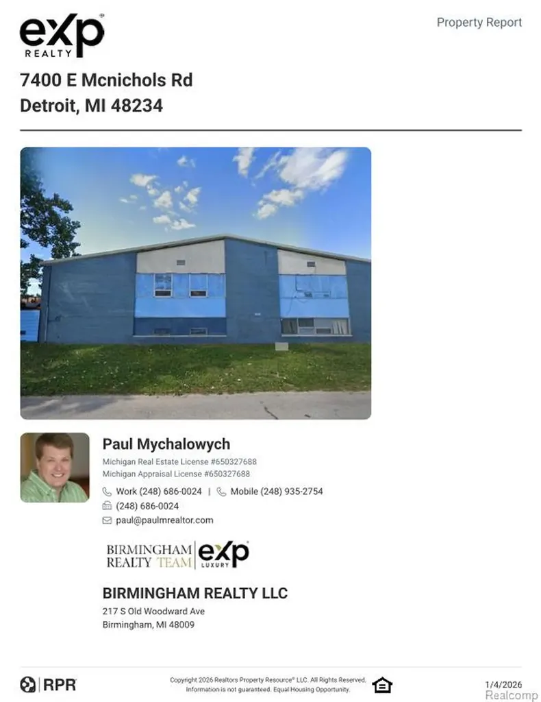 7400 E Mcnichols Road Detroit City MI 48234
