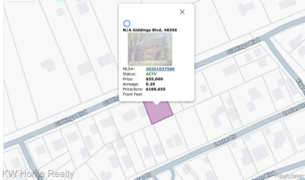 N/a Giddings Boulevard Highland Charter Township MI 48356