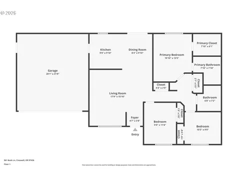 961 Bush Lane Creswell OR 97426