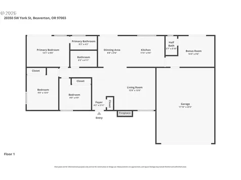 20350 SW York Street Beaverton OR 97003