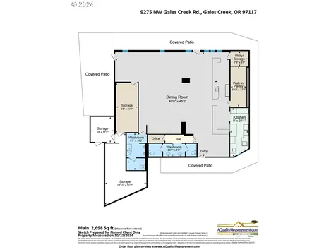 9275 NW Gales Creek Road Gales Creek OR 97117