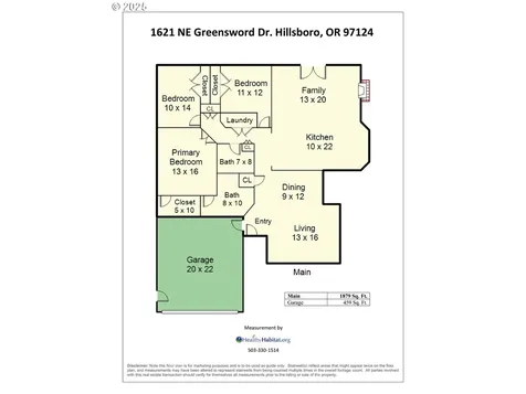1621 NE Greensword Drive Hillsboro OR 97124