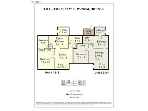 3311 3315 SE 127th Place Portland OR 97236