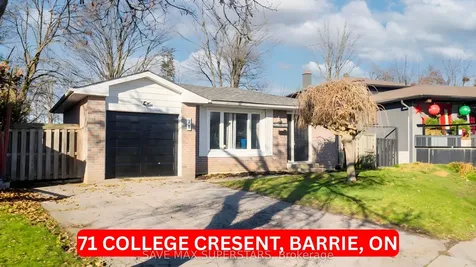 71 College Crescent Barrie ON L4M 2W5