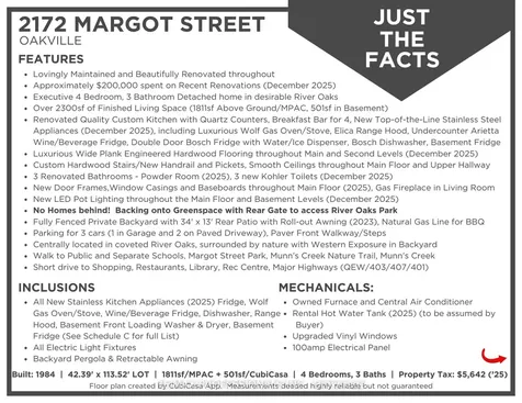 2172 Margot Street Oakville ON L6H 3M1