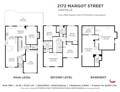 2172 Margot Street Oakville ON L6H 3M1