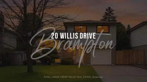 20 Willis Drive Brampton ON L6W 1A9