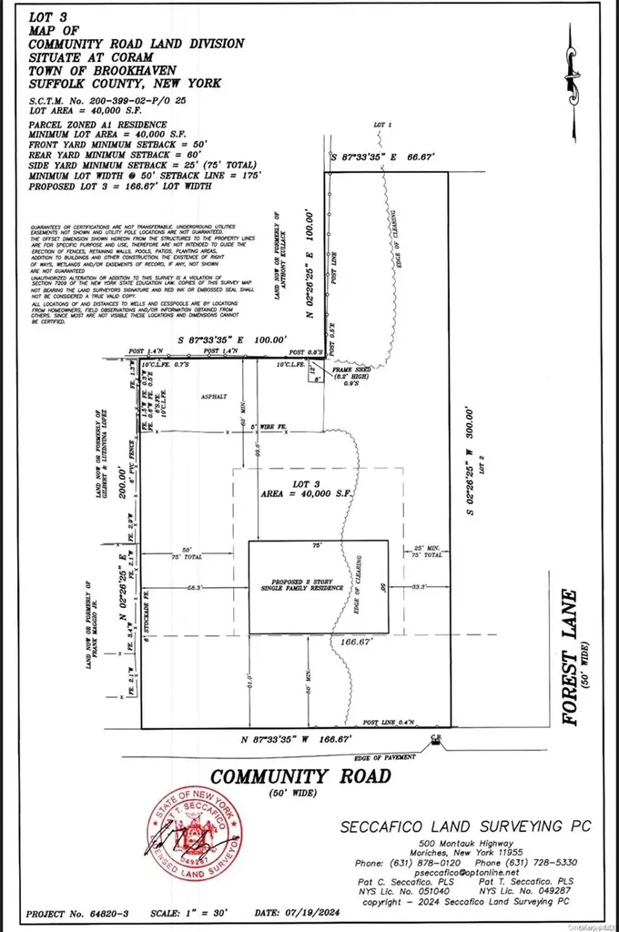 Lot # 3 Community Road Coram NY 11727