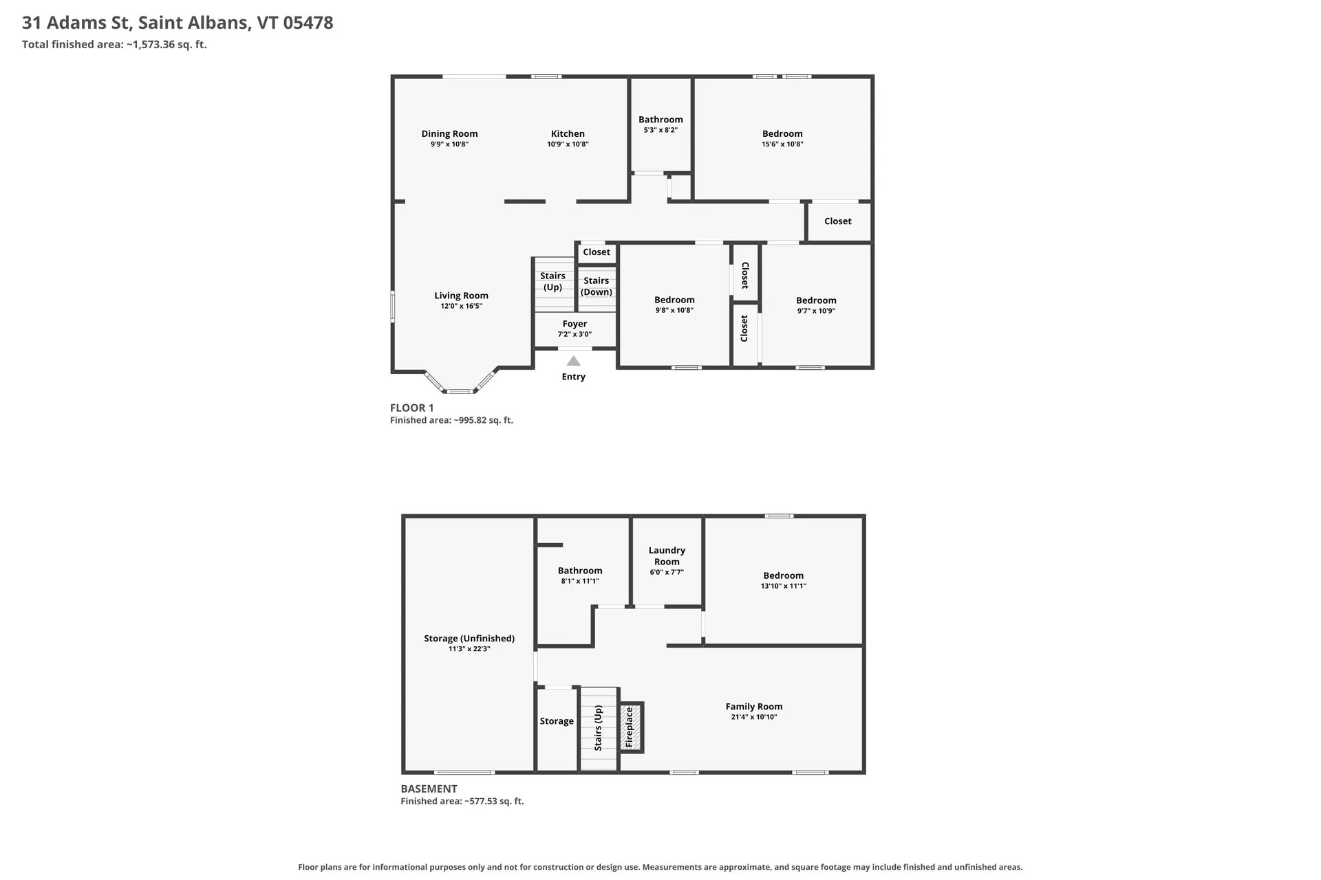 31 Adams Street St. Albans City VT 05478-2100