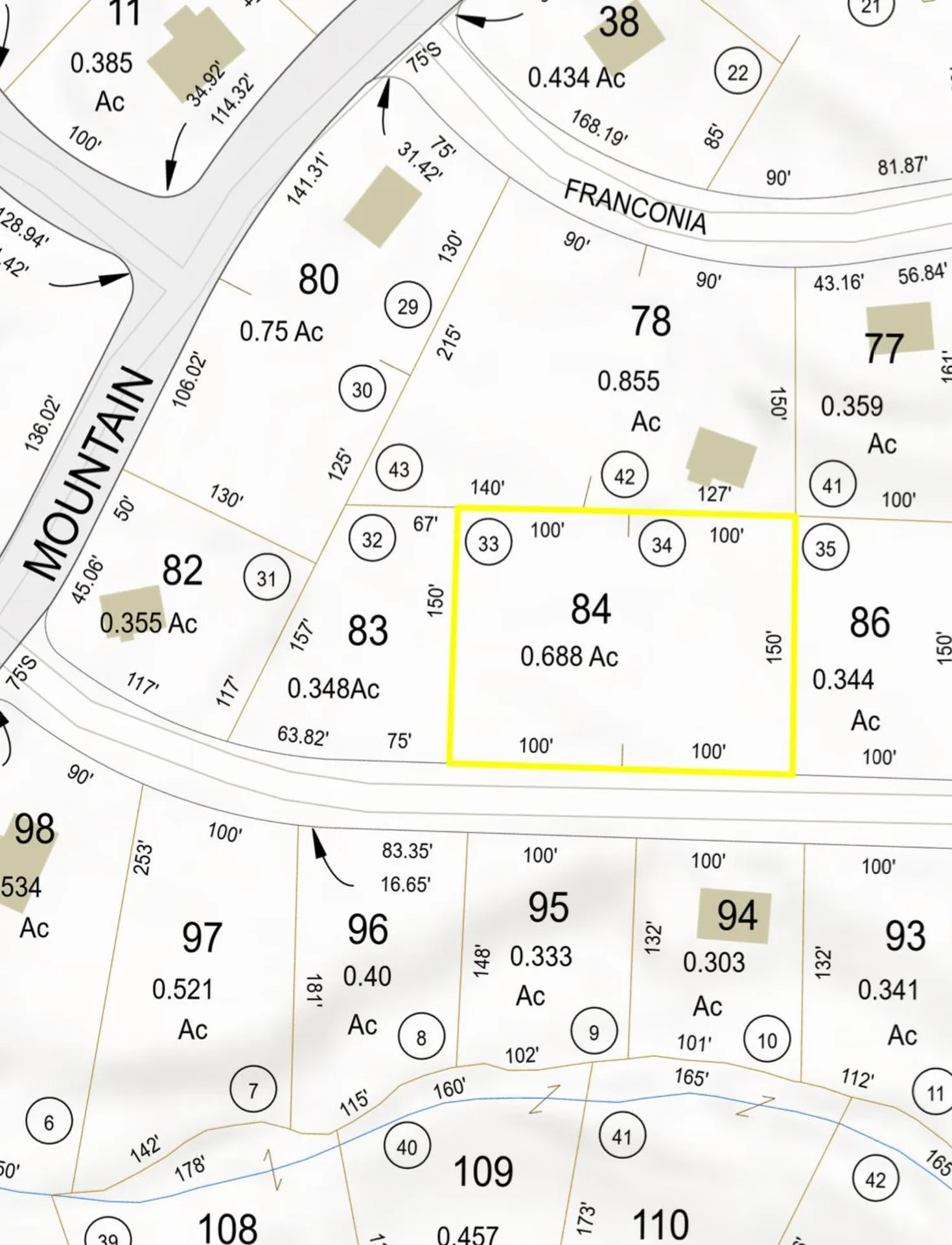 Lot 84 Franconia Drive New Durham NH 03855