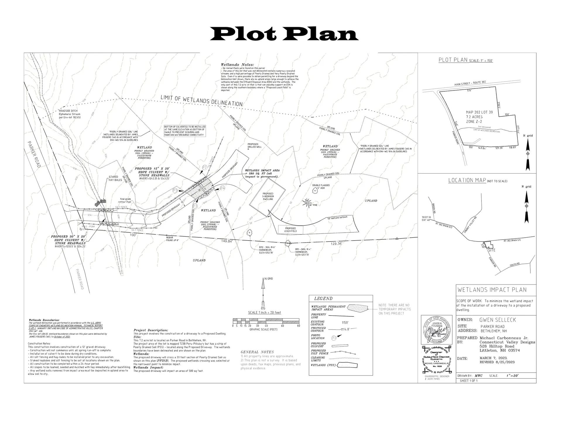 Map 202-lot 39 Parker Road Bethlehem NH 03574