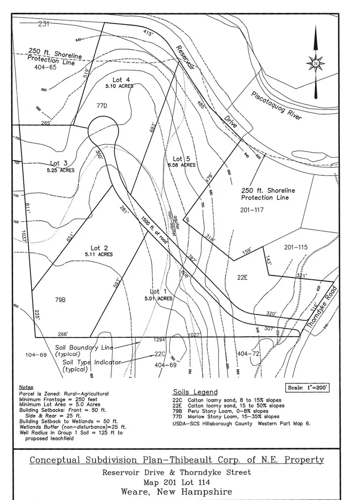 Map 201 Lot 114 Thorndike Road Weare NH 03281