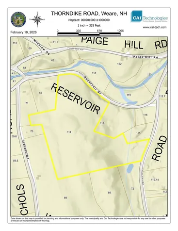 Map 201 Lot 114 Thorndike Road Weare NH 03281