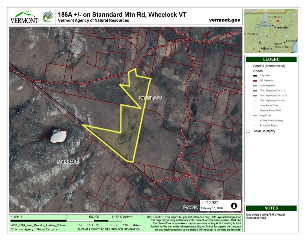 Stannard Mountain Road Wheelock VT 05851