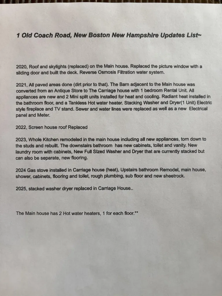 1 Old Coach Road New Boston NH 03070