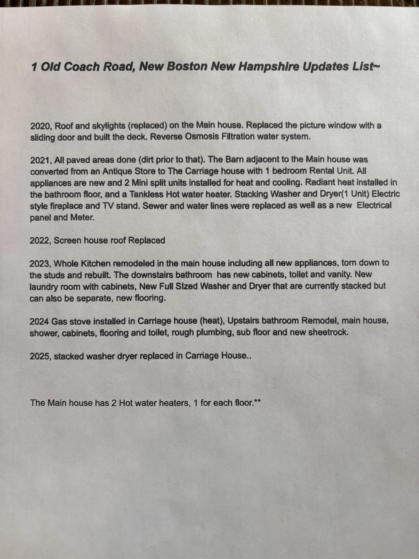 1 Old Coach Road New Boston NH 03070