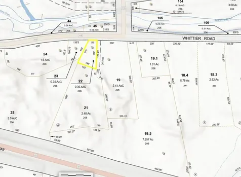 Map 206 Lot 28 Whittier Road Tamworth NH 03890