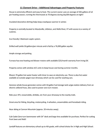 11 Clement Drive Landaff NH 03585