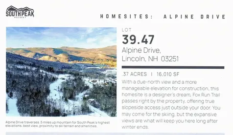 47 Alpine Drive Lincoln NH 03251
