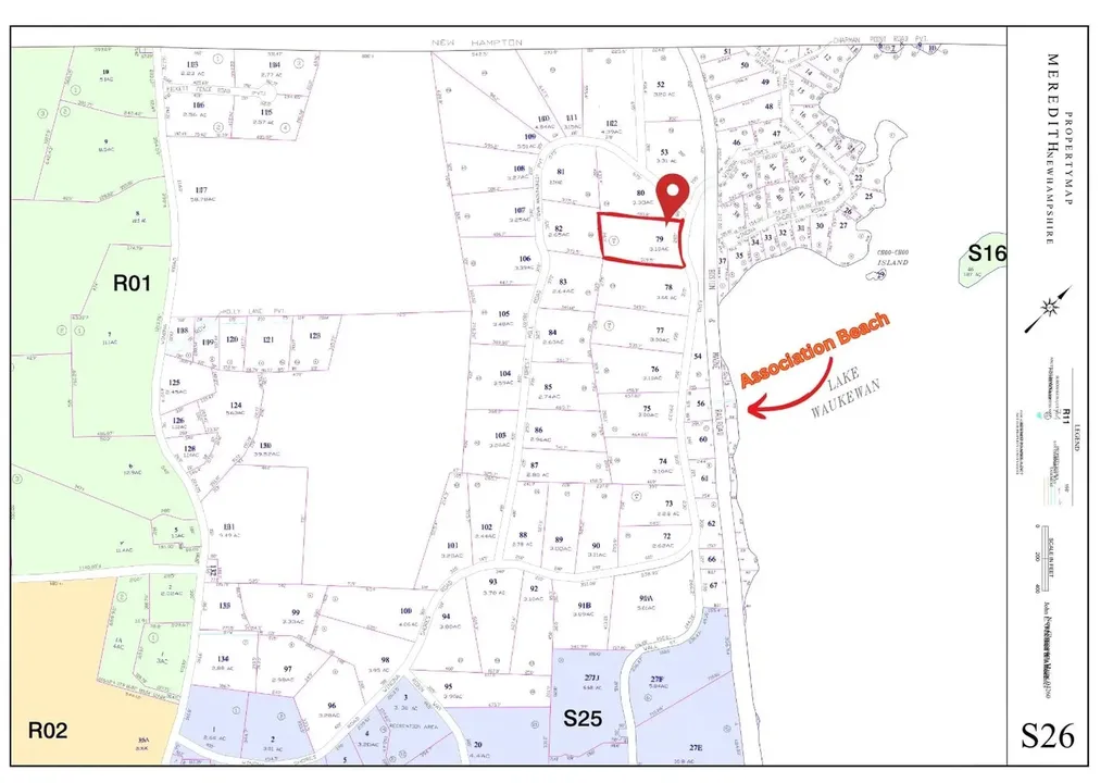 Map S26 Lot 79 Winona Shores Road Meredith NH 03253