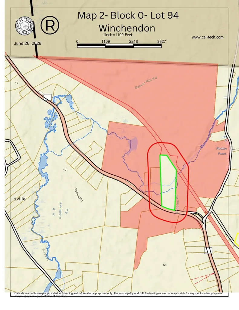 Map 2 Lot 94 School Street Winchendon MA 01475
