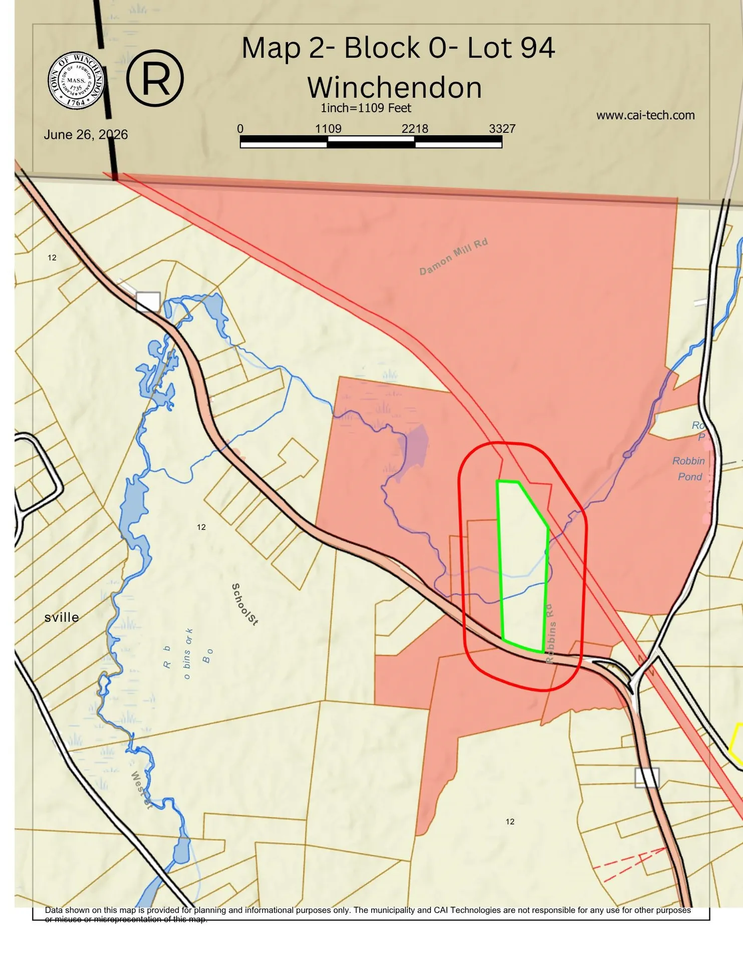 Map 2 Lot 94 School Street Winchendon MA 01475