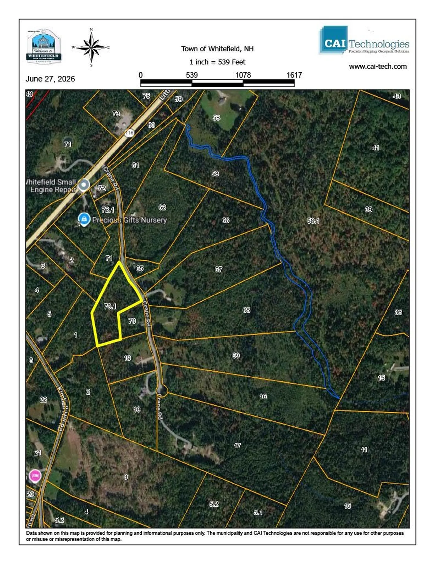 231-70-1 Crane Road Whitefield NH 03598