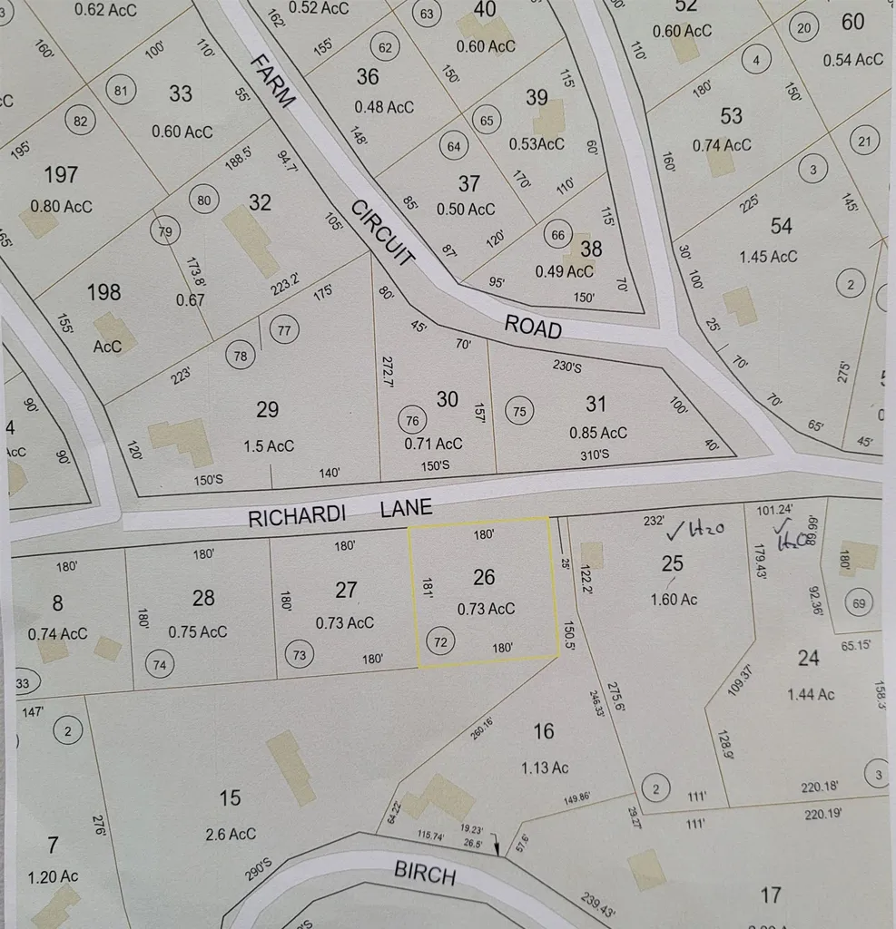 Map 231 Lot 26 Richardi Lane Conway NH 03860