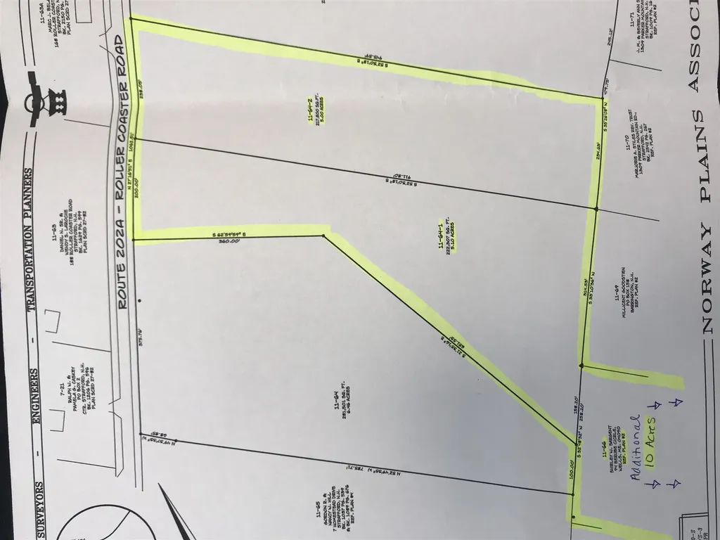 Map 11 Lot 64-1&2 & Lot 66 Roller Coaster Road Strafford NH 03884