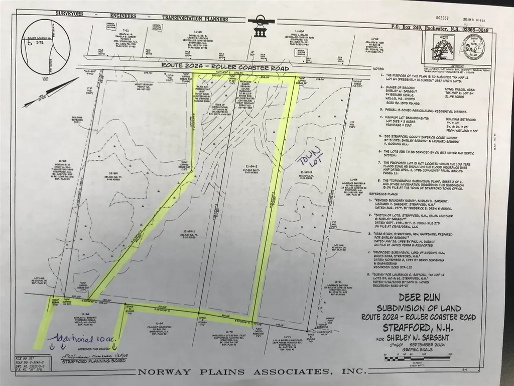 Map 11 Lot 64-1&2 & Lot 66 Roller Coaster Road Strafford NH 03884