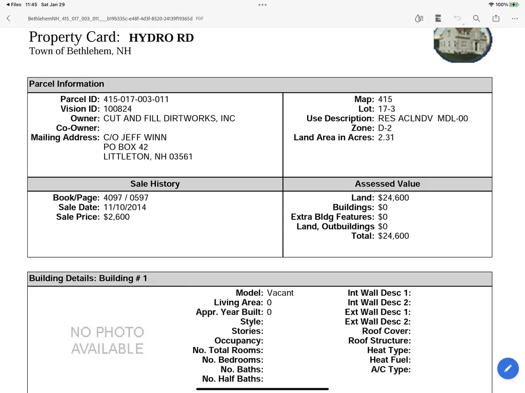 11 Hydro Road Bethlehem NH 03574