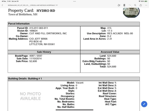 11 Hydro Road Bethlehem NH 03574