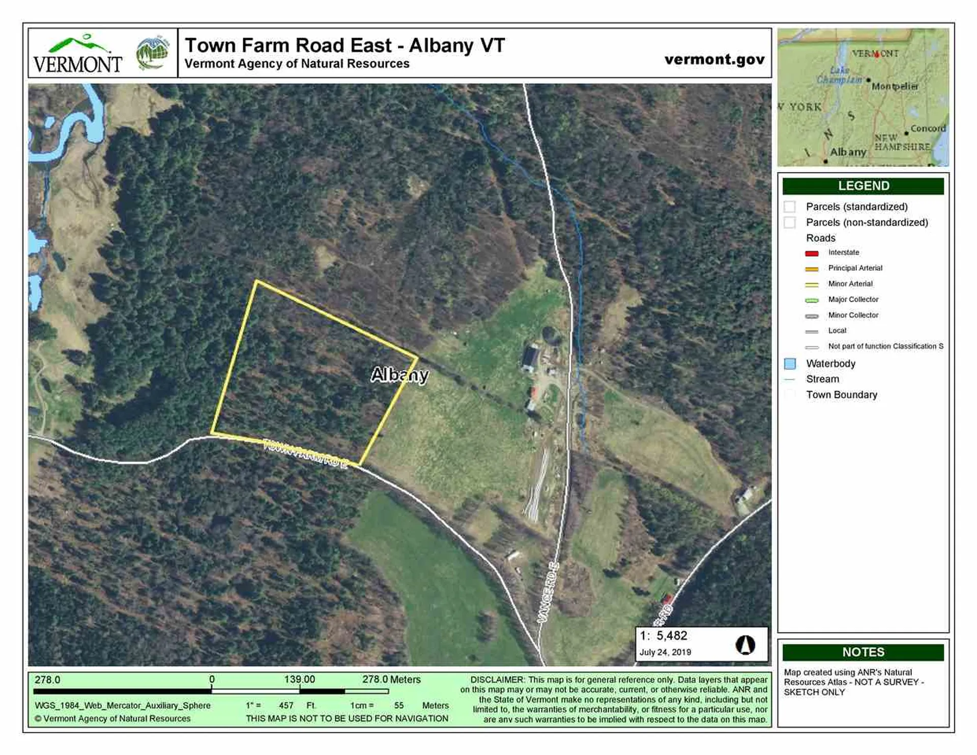 - Town Farm (East) Road Albany VT 05820