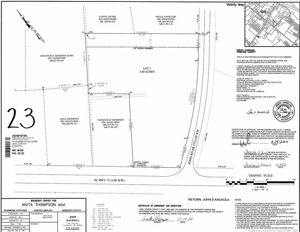 Nc Highway 711 Pembroke NC 28372