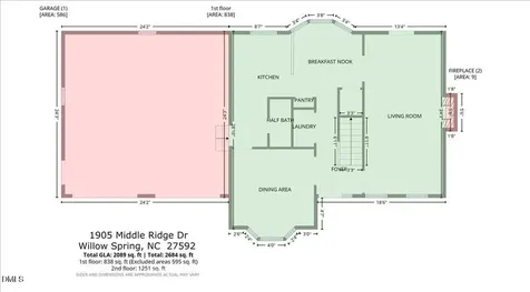 1905 Middle Ridge Drive Willow Springs NC 27592