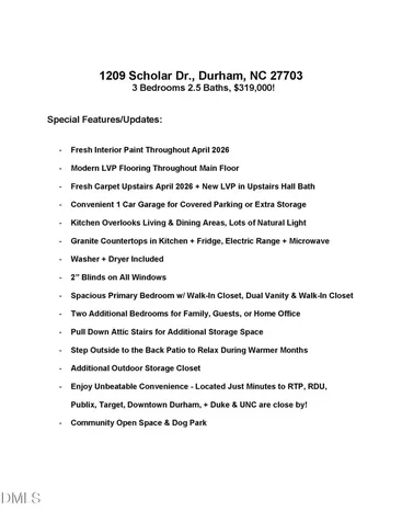 1209 Scholar Drive Durham NC 27703