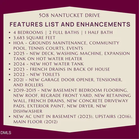 508 Nantucket Drive Cary NC 27513