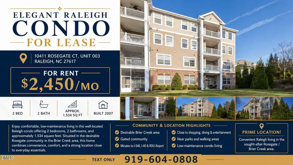 10411 Rosegate Court Raleigh NC 27617