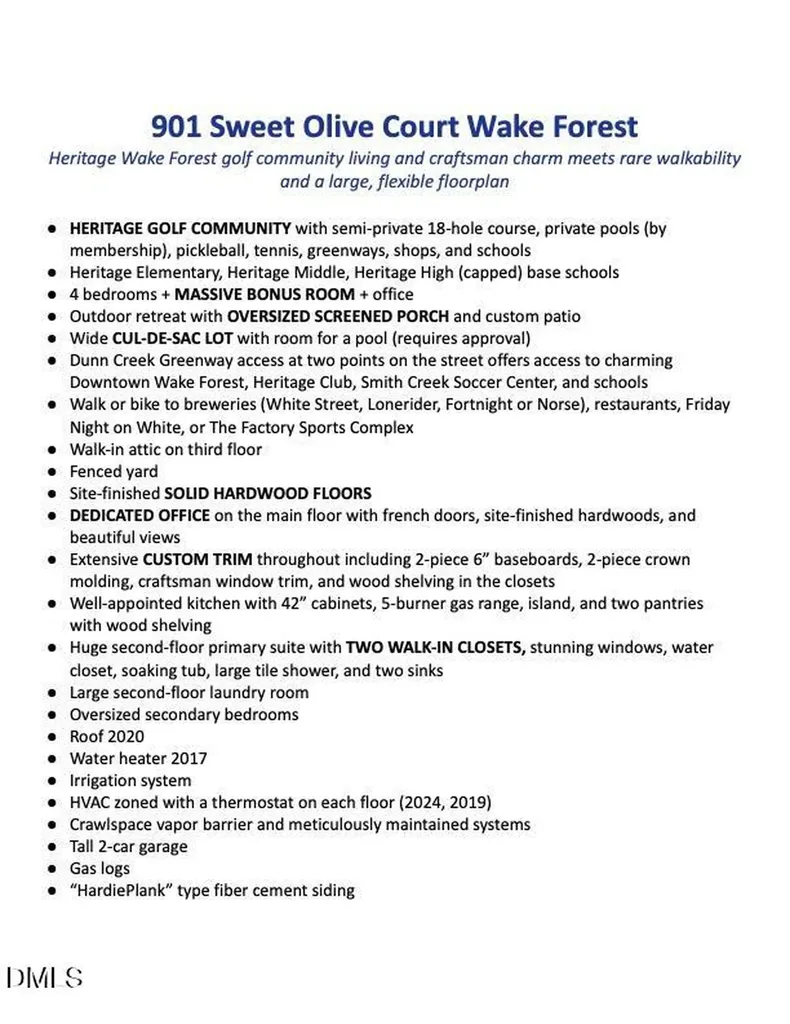 901 Sweet Olive Court Wake Forest NC 27587
