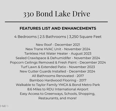 330 Bond Lake Drive Cary NC 27513