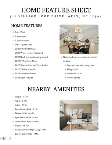 517 Village Loop Drive Apex NC 27502