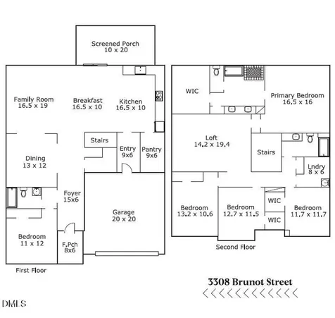 3308 Brunot Street New Hill NC 27562