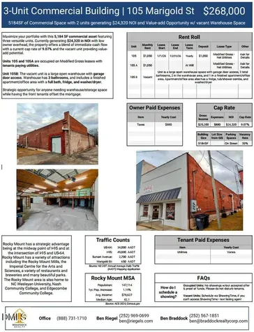 105 Marigold Street Rocky Mount NC 27801