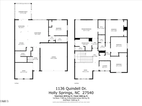 1136 Quindell Drive Holly Springs NC 27540