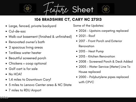 106 Bradshire Court Cary NC 27513